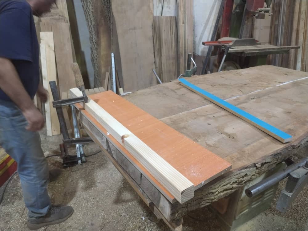 ساخت صفحه کابینت چوبی با چوب گردو