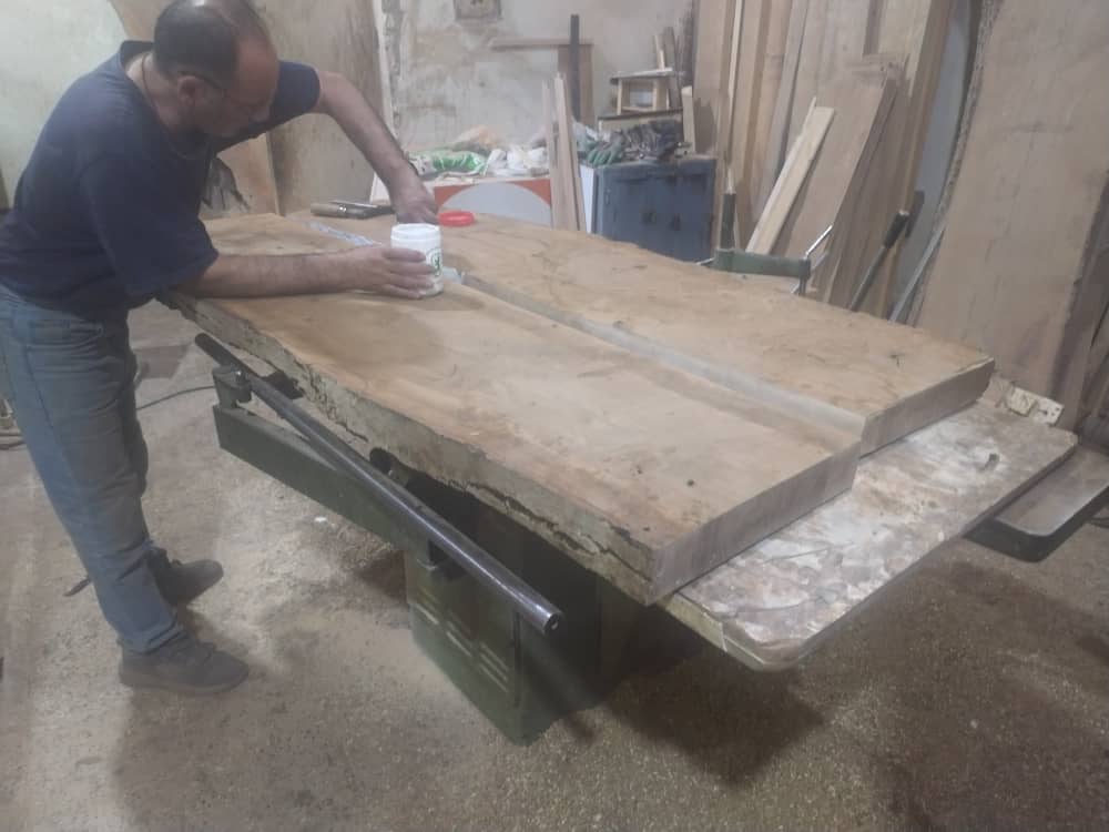 ساخت صفحه کابینت چوبی با چوب گردو